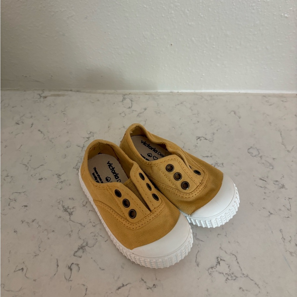 Kids Mustard Canvas Sneakers